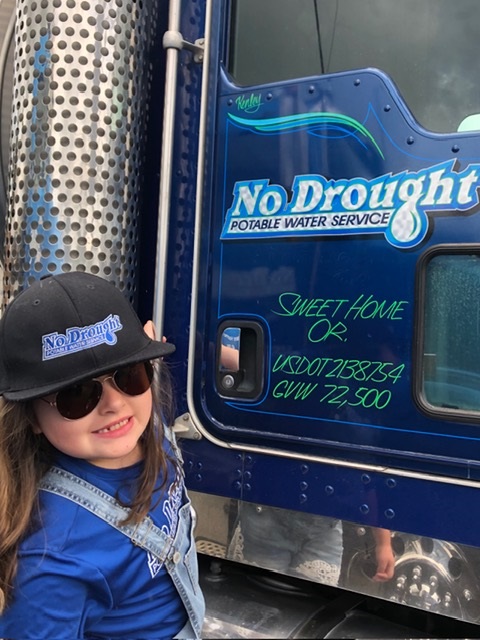 No Drought potable water delivery truck on a Willamette Valley job